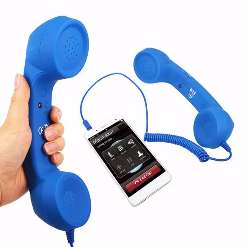 Enjoy classic style and clear conversations with this retro mobile phone handset microphone headset—combining vintage looks with modern functionality!