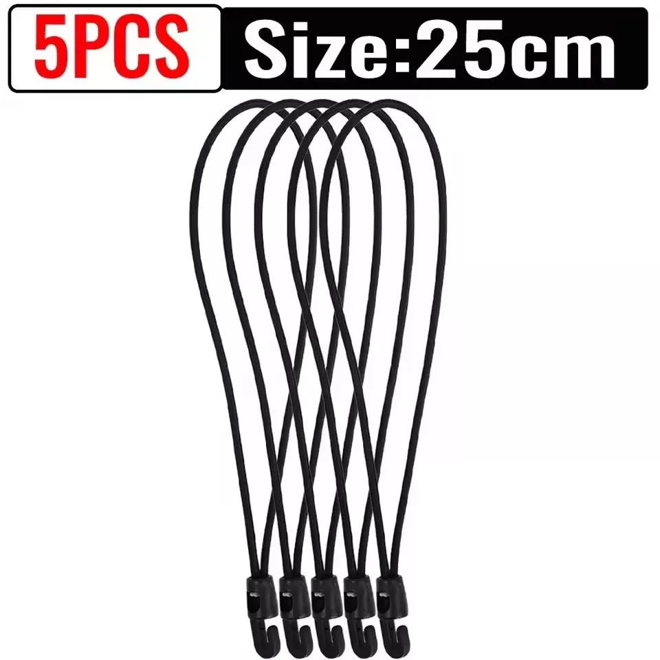 20/1pcs Elastic Strap Nylon Bungee Cord 10cm 15cm 25cm Durable Fixing Band for Flashlight Map Outdoor Backpacking Accessories