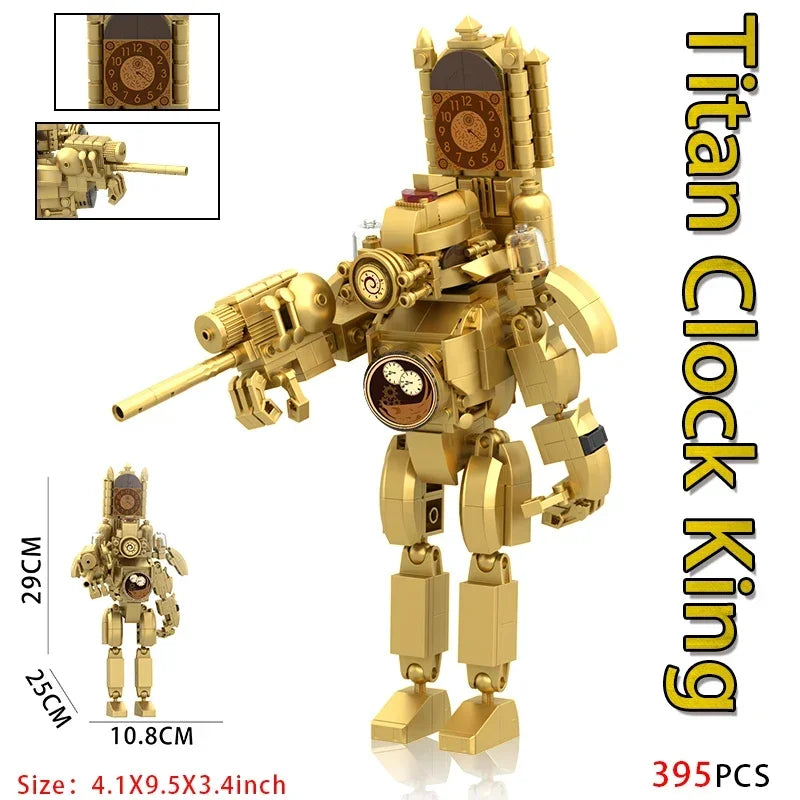 Moc Skibidi Toilet Action Figures Model Building Blocks Camerman Titan Speakerman Surveillance Man TVMan Boys Toys For Kids Gift