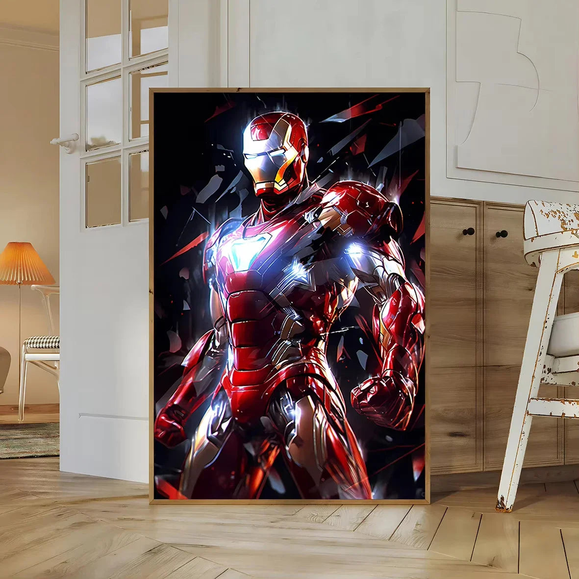 1PC frameless, Paintings Avengers Poster Print Marvel Movie Figures Decor Iron Man Wall Art Canvas Painting Superhero Kid