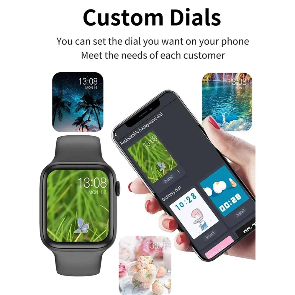 Stay connected and track your health with this stylish smartwatch for men and women—compatible with Android and iOS!
