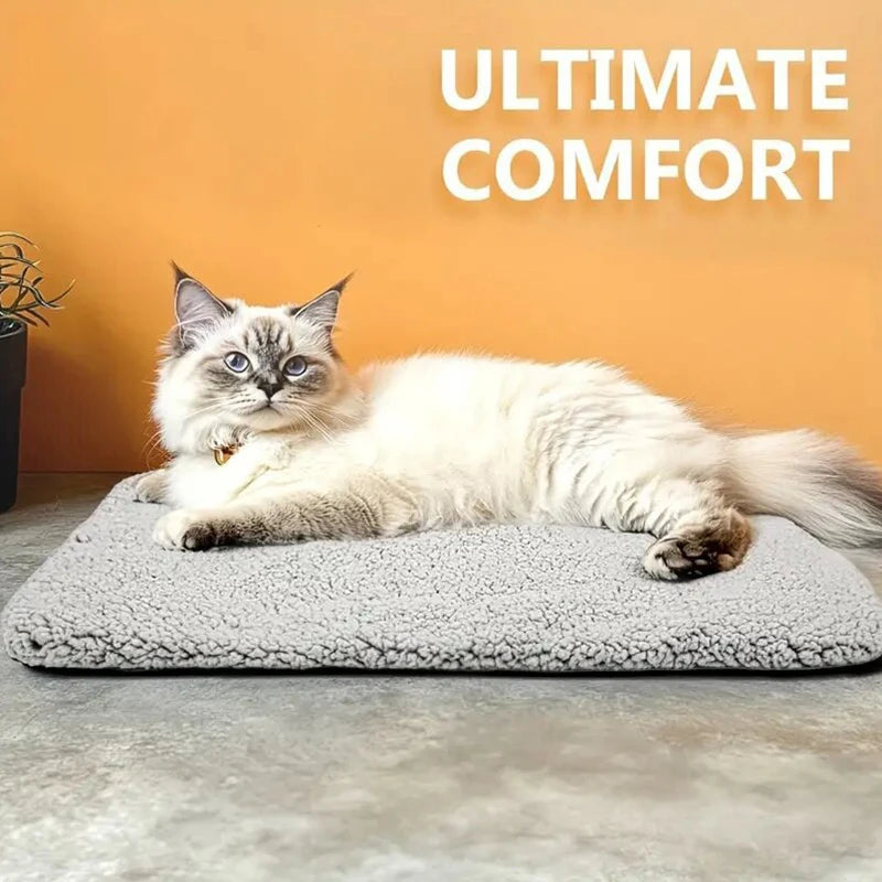 Pets Thermal Pad; Washable Self-Heating Cushion; Body Heat Reflective Warm Mat for Cats and Dogs