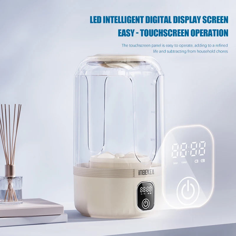 2025 wireless mini digital washing machine, rechargeable portable intelligent small underwear and sock specific washing cup 1.5L