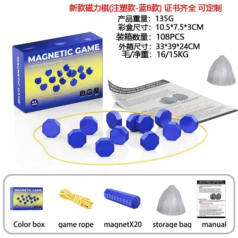 Party Games Magnetic Stones Game Interactive Magnet Board Strategy Game for FamilyKids Adults High quality longest side 3.4cm