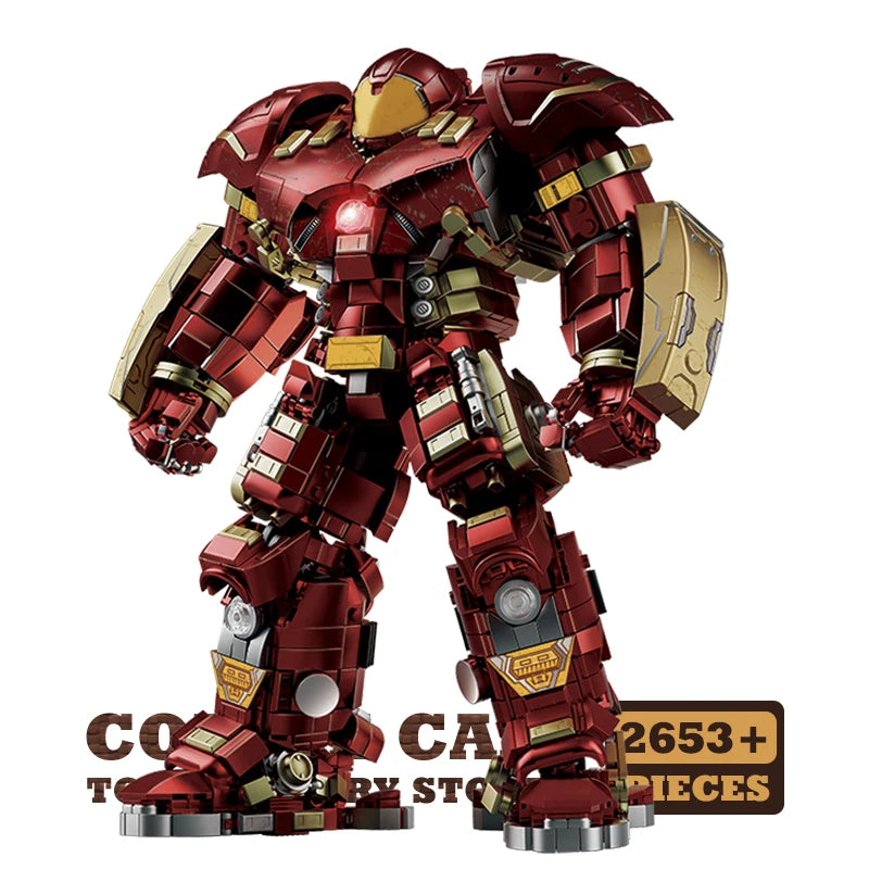 Mecha Iron Robot Bricks MOC Set Mechanical Hero Warrior Building Blocks Assembly Toys  Creative Action Figure Model Friend Gifts