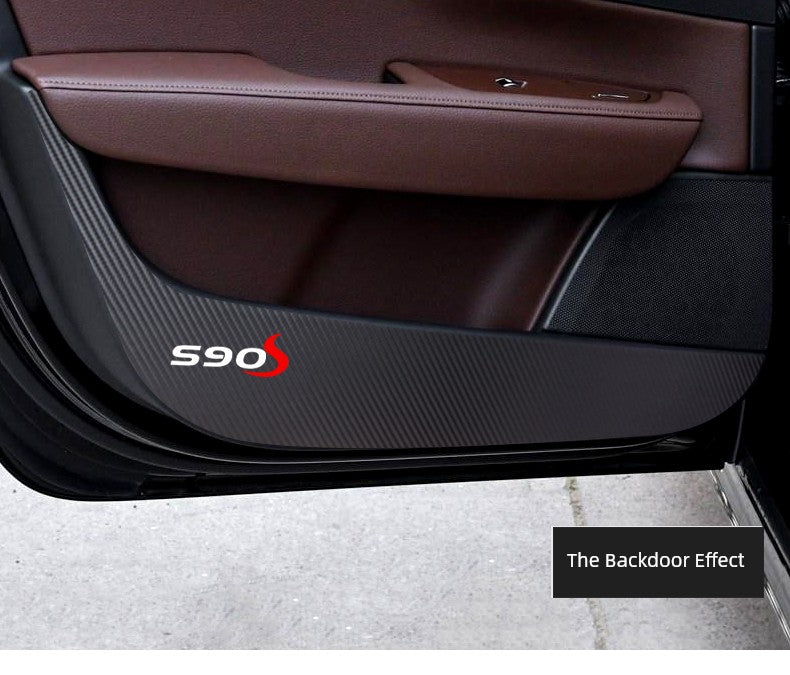 Volvo XC60 Carbon Fiber Interior Car Door Kick Protection Pad