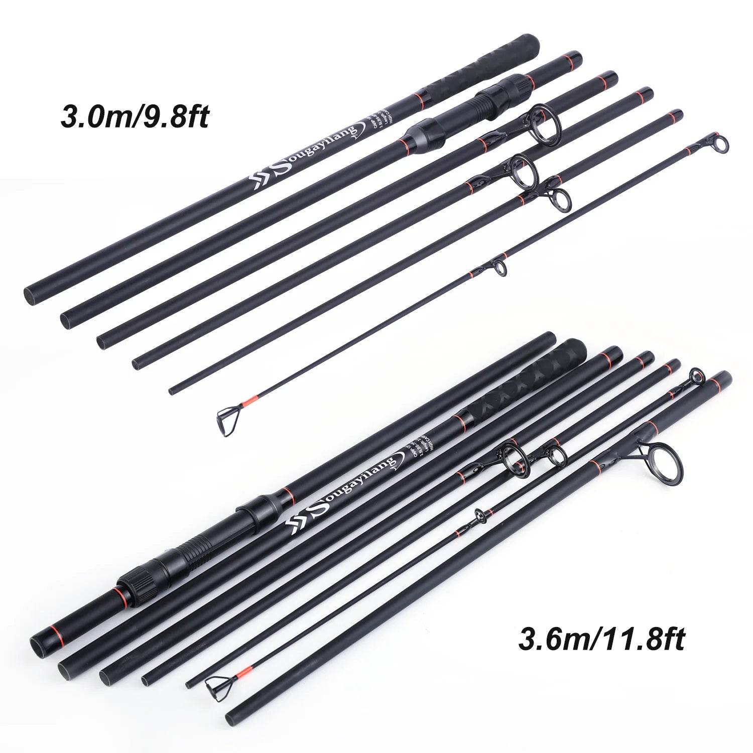 Sougayilang 3.0M/ 3.6M 6/7 Sections Carp Fishing Rod Feeder Hard Carbon Fiber Fishing Rod Travel Fishing Pole Fishing Tackle