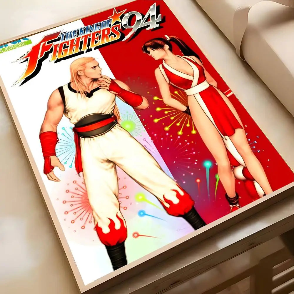 Game T-The King Of Fighters Poster High-definition Art Sticker Self Adhesive Waterproof Home Decoration