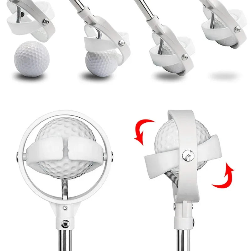 1Pc 8 Sections Telescopic Golf Ball Retriever, Portable Extendable Golf Ball Picker Outdoor Golf Accessory