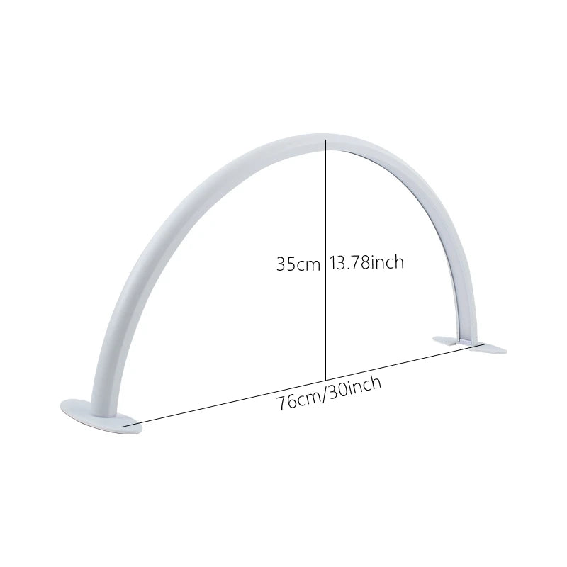 30inch Half Moon Light for Nail Desk 76cm 48W High Light Arch Photography Filling Crescent Desktop Manicure Craft Work Lamp