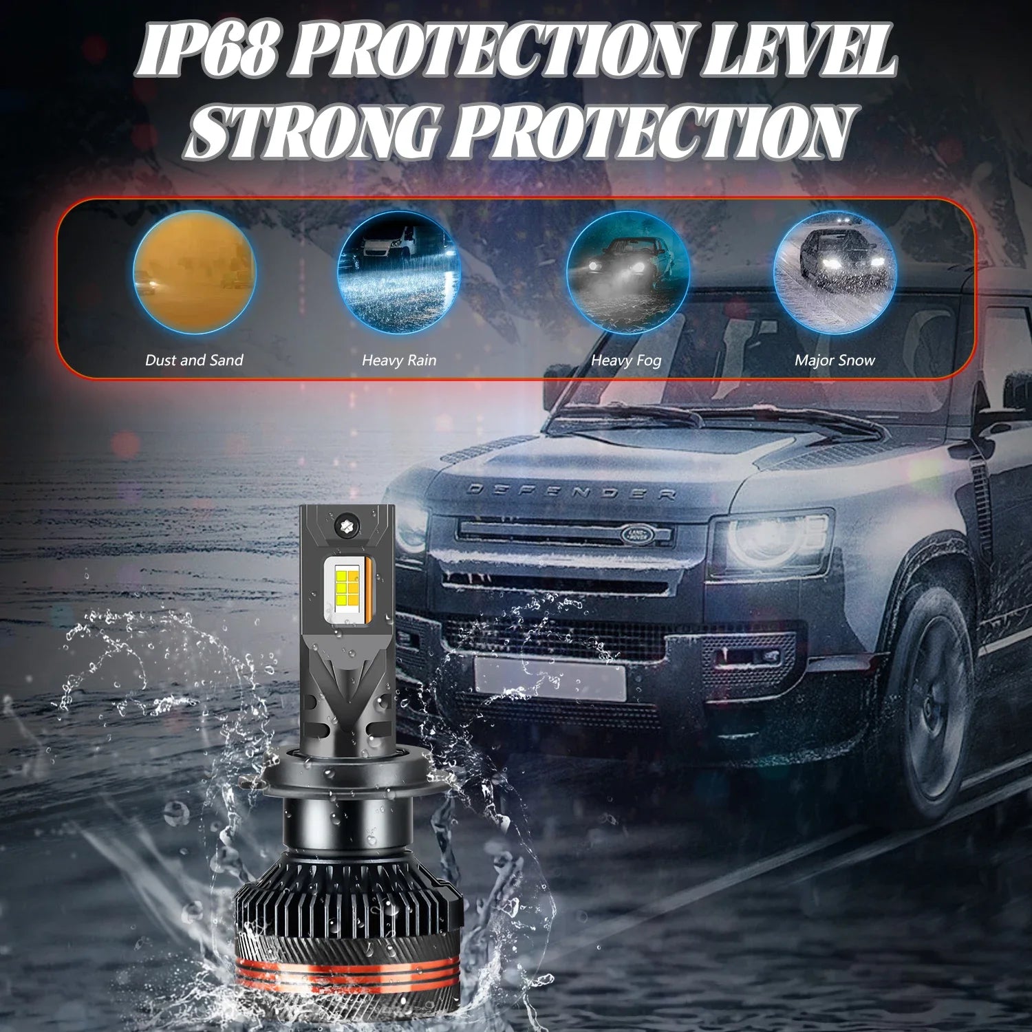 EAGLEVISION LED High Power Canbus Remote Control HeadLamp 3000K/4300K/6000K Lighthouse 9005 9006 9012 H1 H4 H7 H11 12V 24V