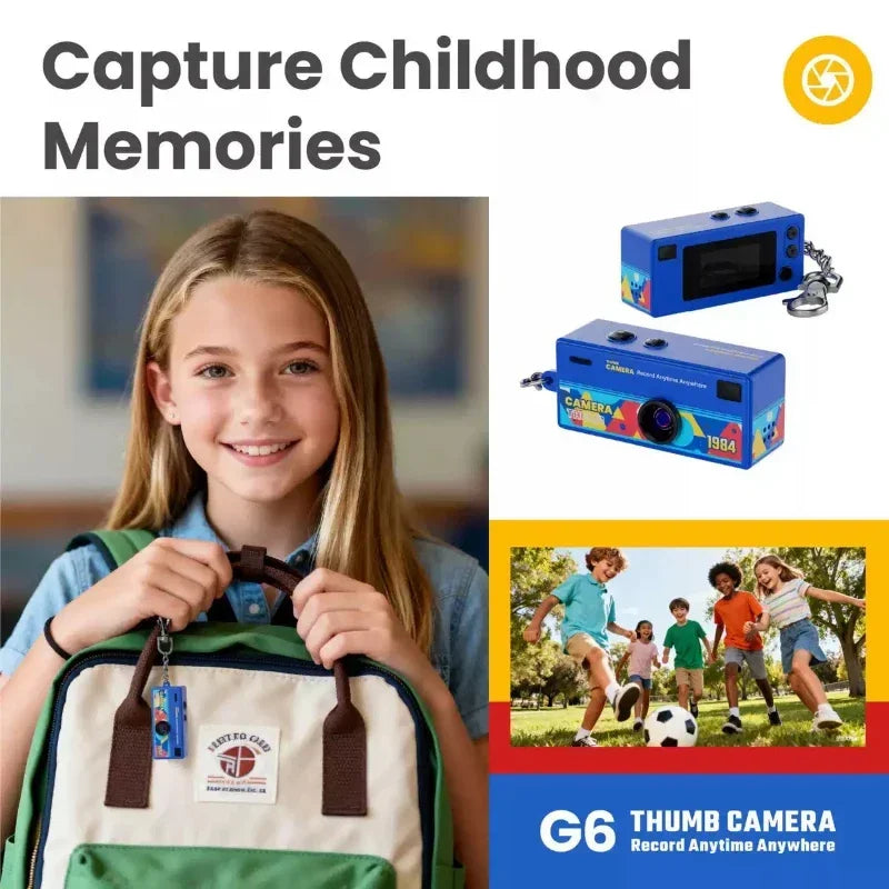 Retro Mini Keychain Thumb Camera 1080P