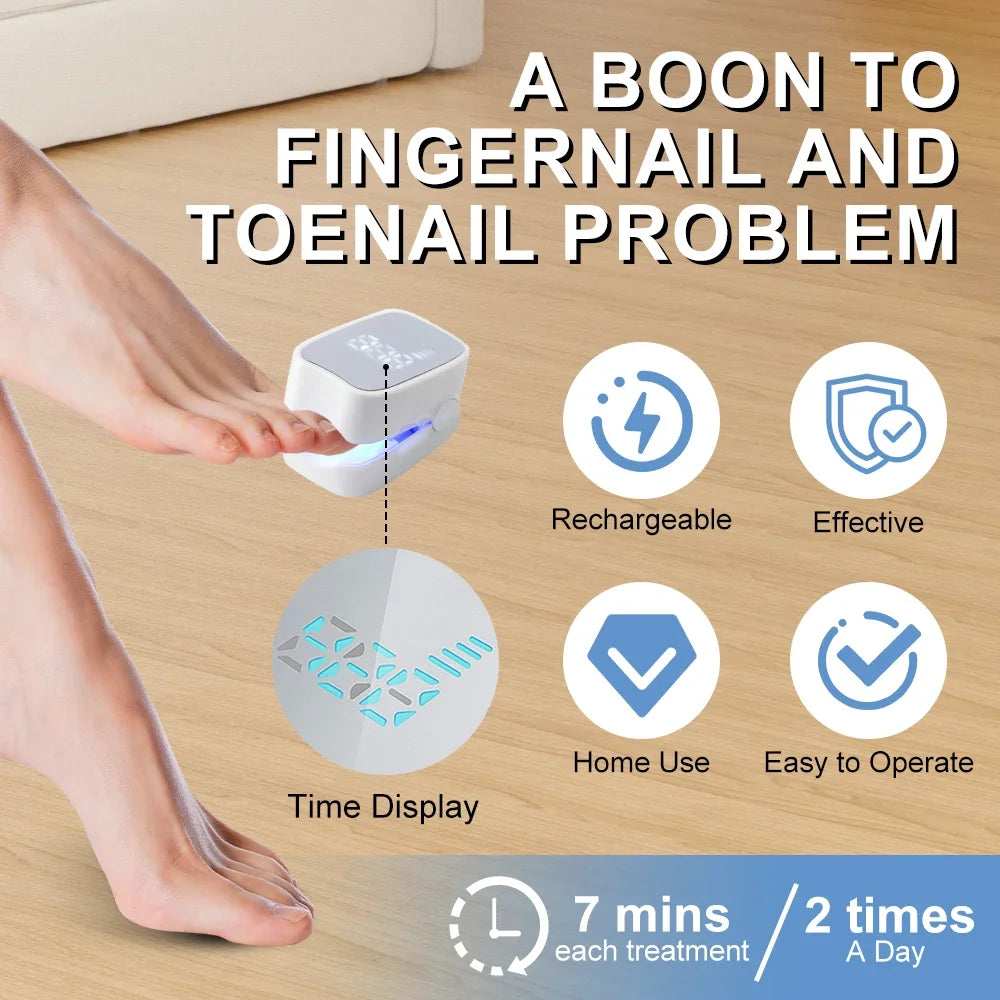 Nails Fungus Laser Treatment Device Rechargeable UV Lamp Fingernails Toenails Onychomycosis Therapy Sterilize Repair Care Tools
