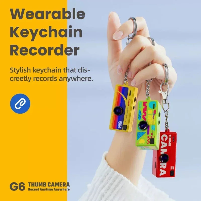 Retro Mini Keychain Thumb Camera 1080P