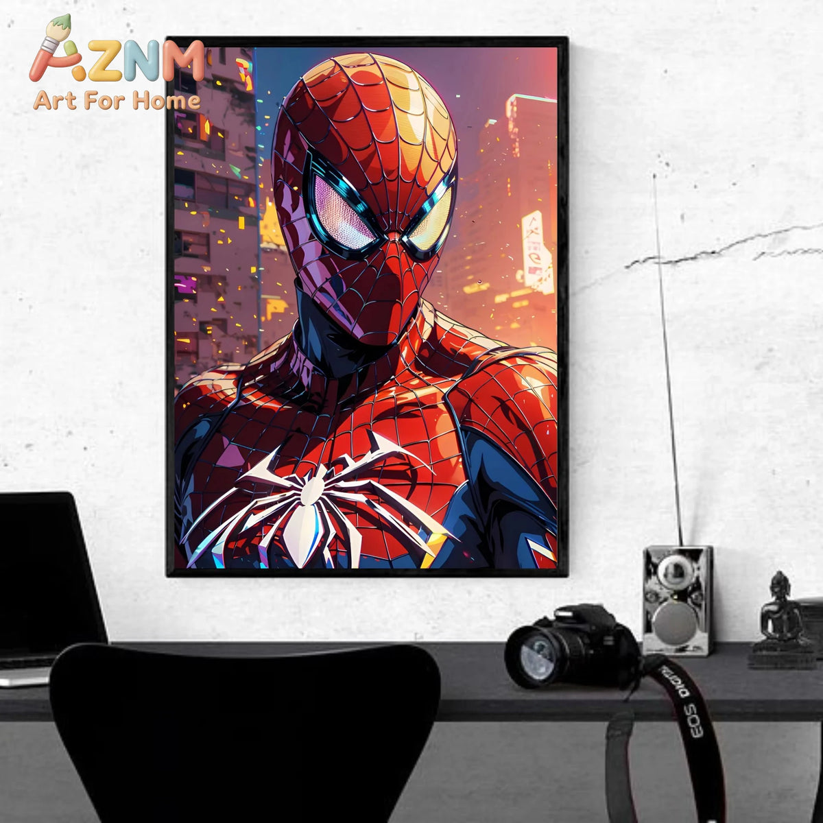 Spider-man Art Print, Superhero Wall Decor, Comic Book Poster