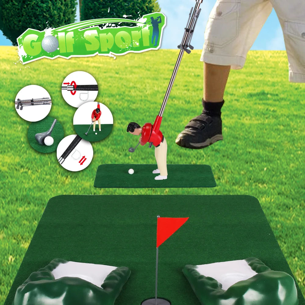 Children's Golf Club Mini Doll Set Toy Indoor And Outdoor Portable Parent-child Interactive Party Game Birthday Gift
