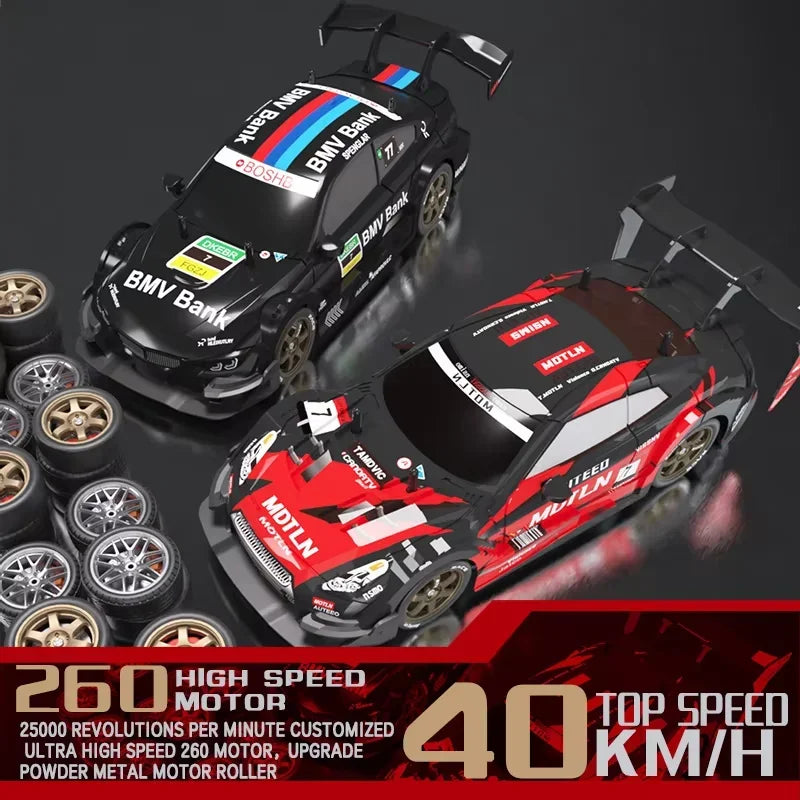 40KM/H High-Speed Remote Control Car1:16 4WD Rechargeabl Racing Drift Electric Graffiti RC Cars Birthday Toys for Boys