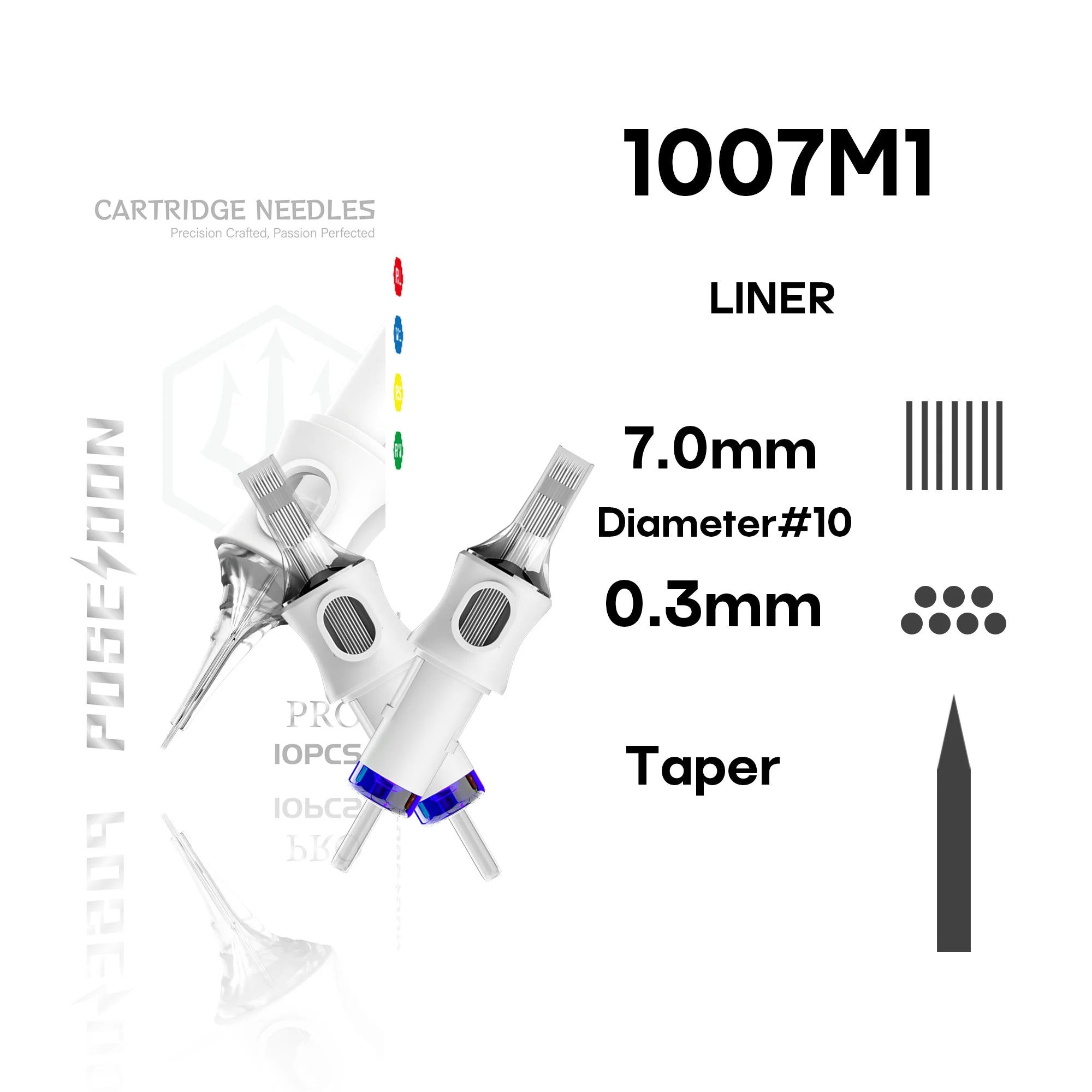 10Pcs POSEIDON V6 PRO MAX Tattoo Needles Disposable Safty Permanent Makeup Tattoo Cartridge Needles For Tattoo Machine