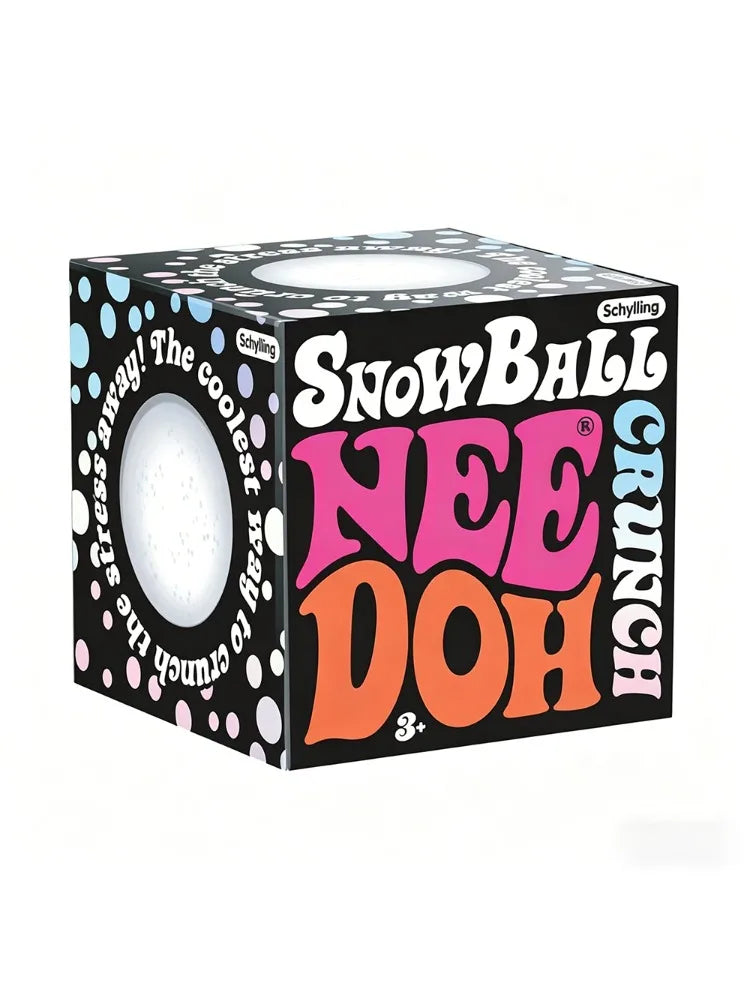 Schylling NeeDoh Nice Cube Super Squeeze Fidget Toy, Translucent Red Stress Relief Squishy Cube, BPA-Free Toy for Kids Adults
