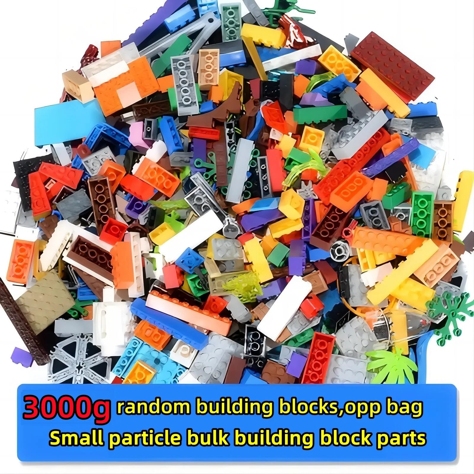 3000 grams Random Bulk Building Blocks City Creative DIY Assembly Bricks Model Educational Kids Toys Compatible Brand