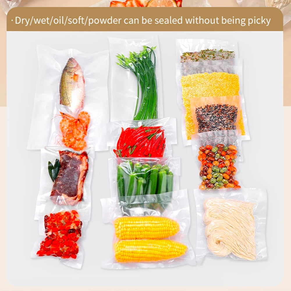 Food Vacuum Sealer Vacuum Packaging Machine Automatic Household Plastic Bag Sealer Food Vacuum Sealing Machine with Sealing Bags