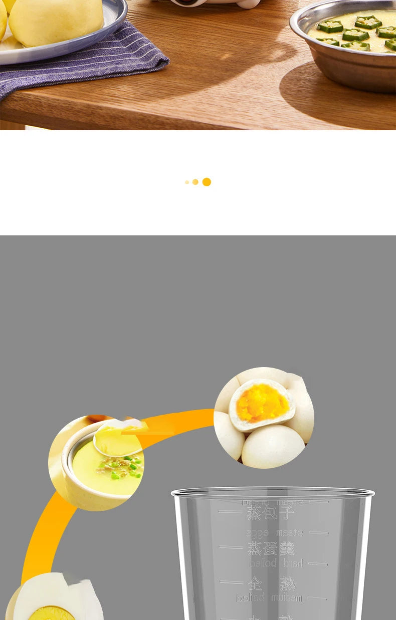 Electric Eggs Cooker Rapid Mini Egg Boiling Machine for Poached Scrambled Omelets Auto Shut Off Kitchen Appliance