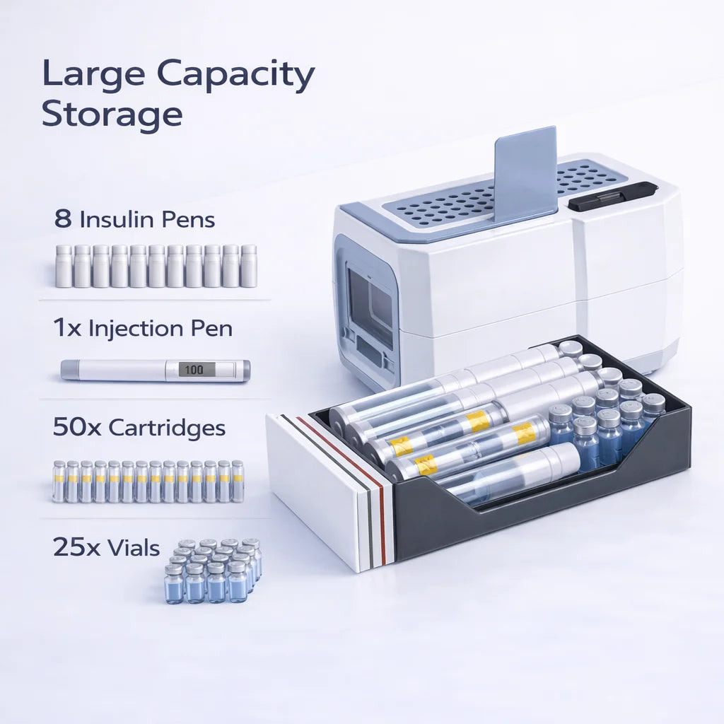 16800mAh Portable Insulin Cooler Case Mini Medicine Refrigerator 0-18C USB Charging Travel Cooling Box
