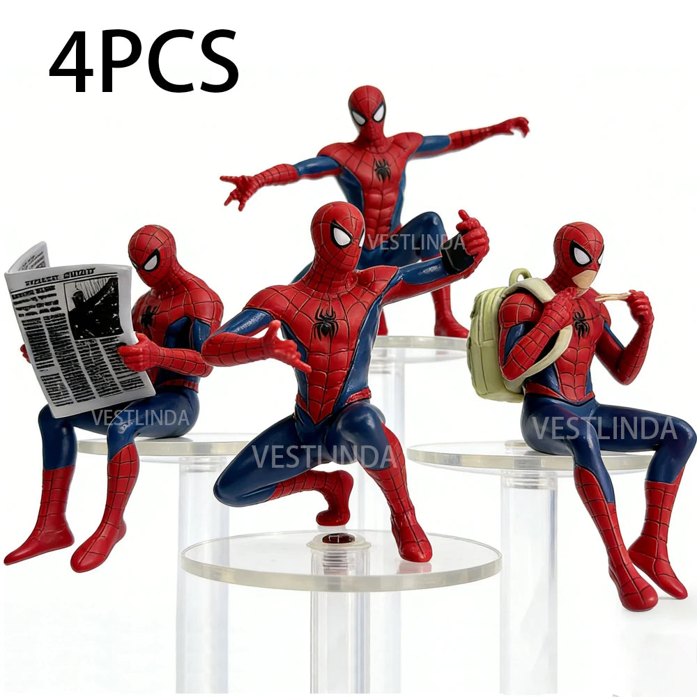 Popular Marvel Superhero Spider-Man 7-9 cm Mini Hand-made Desktop Model Decoration Game Peripherals Avengers Collection Toy Gift