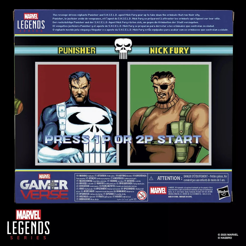 In-Stock Hasbro Marvel Legends Series Gamerverse Punisher and Nick Fury 2-Pack-Set 15cm Anime Action Figure Model Ornament Toys