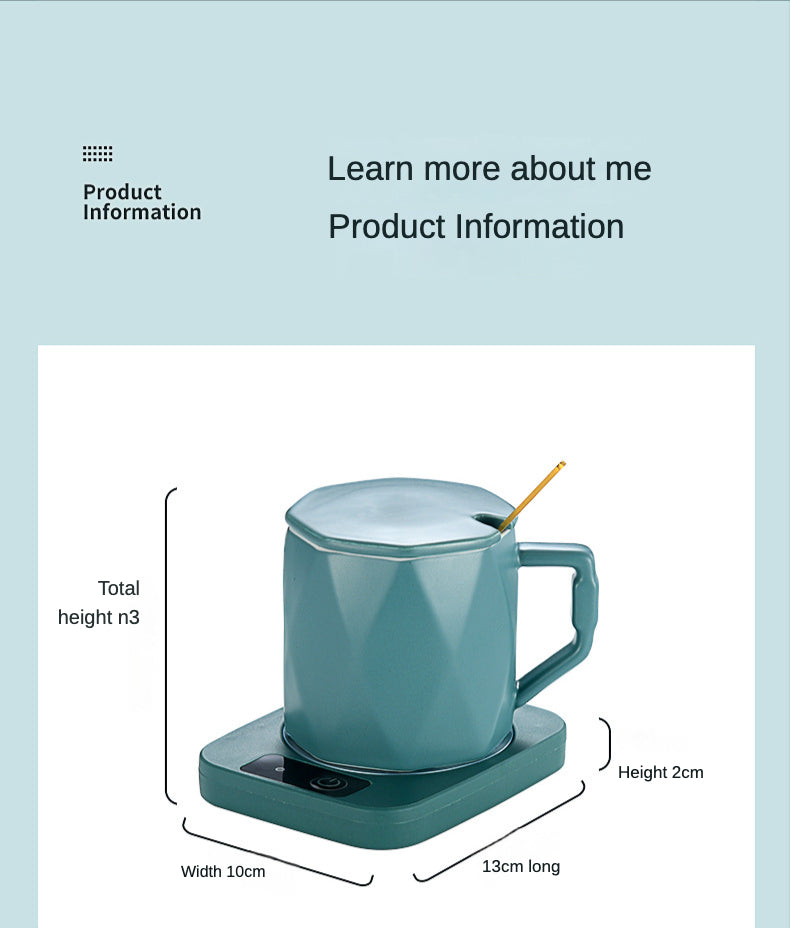 Electric Mug Warmer Milk Tea Water Heating Pad Cup Heater Warming Mat Constant  Thermostatic Coaster Low Power Home Office Gift