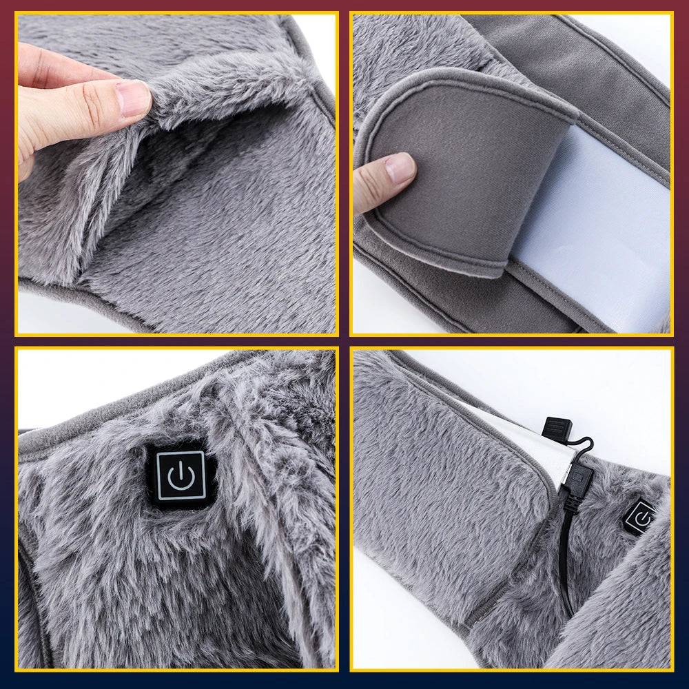Electric Heating Pad Waist Belt Hand Warmer Winter Heater Cold-proof Uterus Warming Pad USB Charging Abdominal Heating Belt