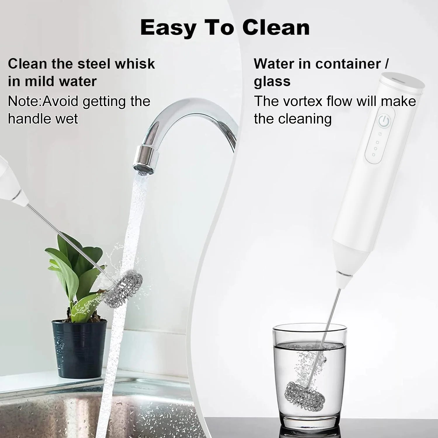 Whip up frothy drinks with ease using this mini milk frother, equipped with USB rechargeability, 3 speeds, and a convenient electric handle for blending coffee, eggs, and more!