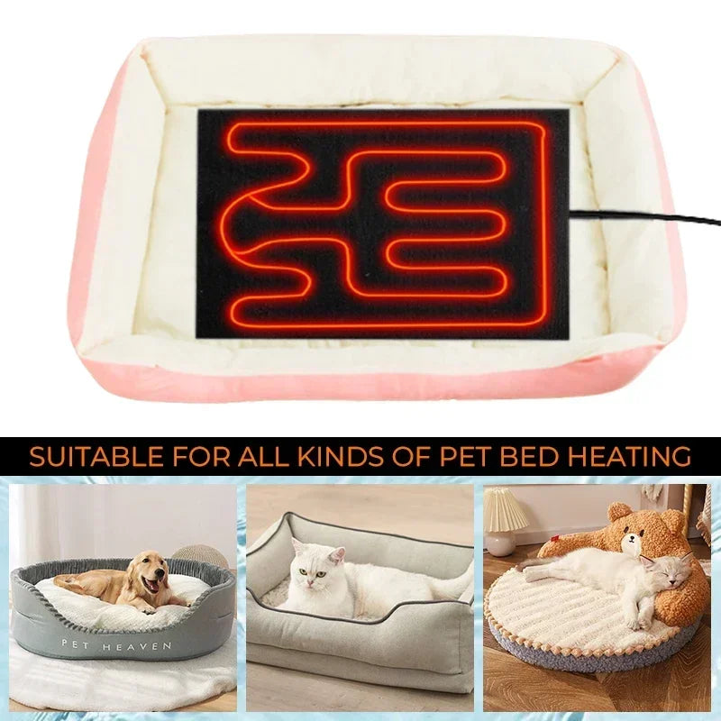 USB Heating Pad Electric Heating Film Hand Warmer Seat Heating Cushion Warmer Waterproof Pet Reptile Animal Heater Mat
