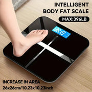 ZNLYRION Digital Bathroom Scale 180kg 396lb Electronic Body Weight Scale with LCD Display Tempered Glass Platform High Precision Sensor Household Personal Health Scale for Bathroom Gym