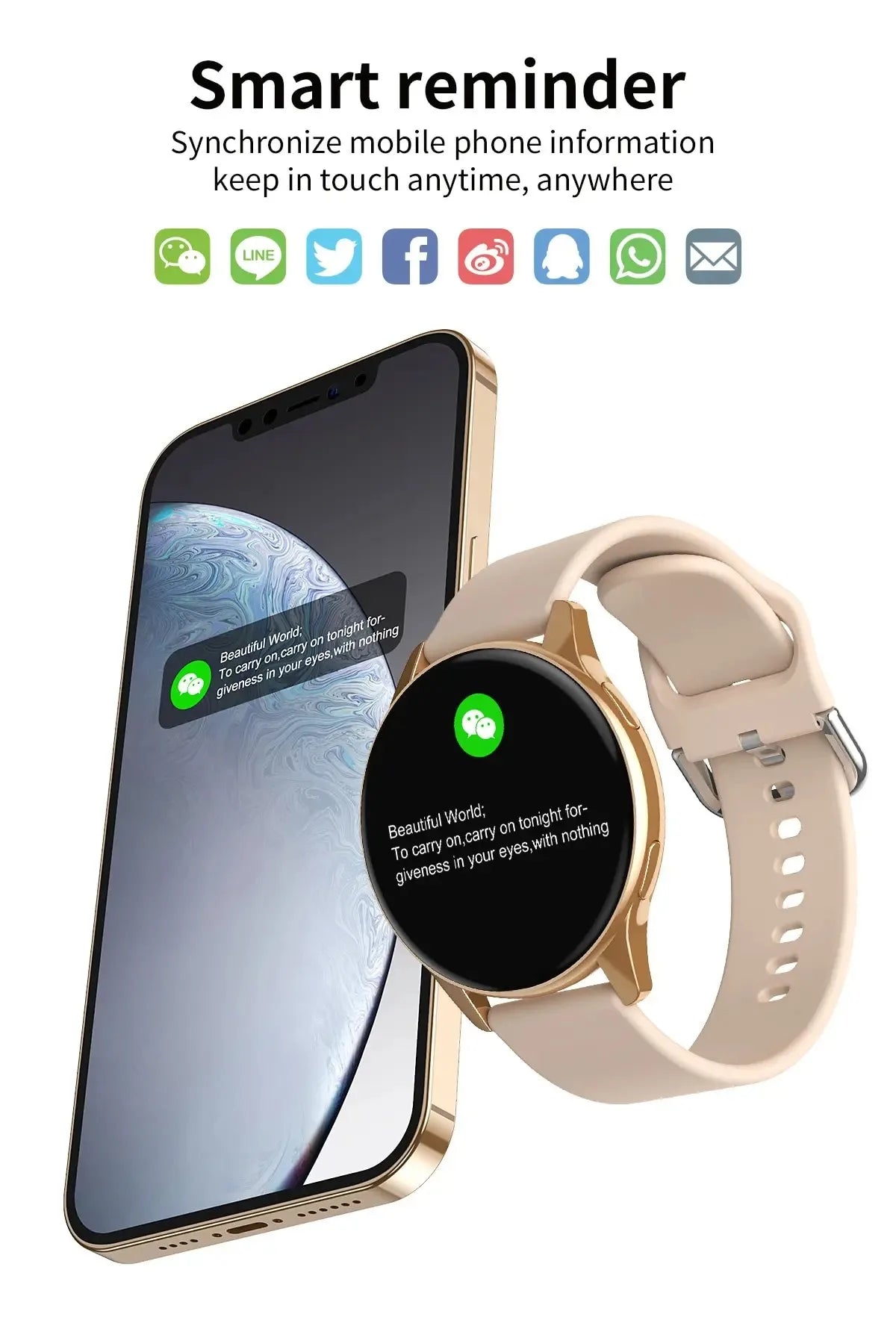 Track your sleep and stay connected in style with this round-display smartwatch for men and women, compatible with iOS and Android!