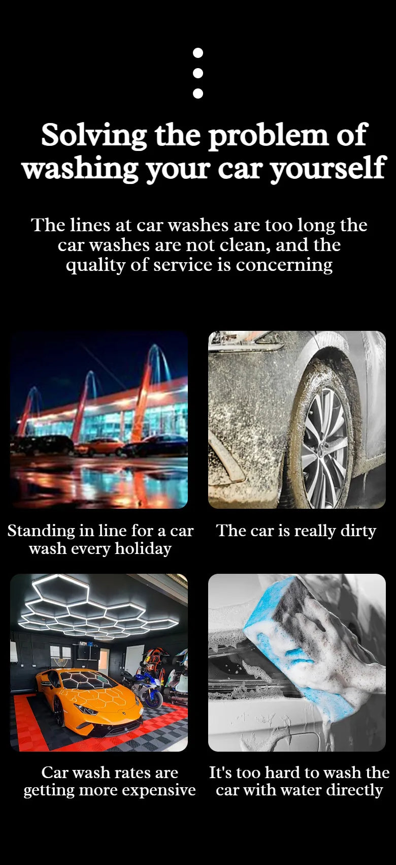 EU Plug High Pressure Electric Washer High Power Household Multifunction Wireless Car Washer for Car&Floor Washing Cleaning Tool