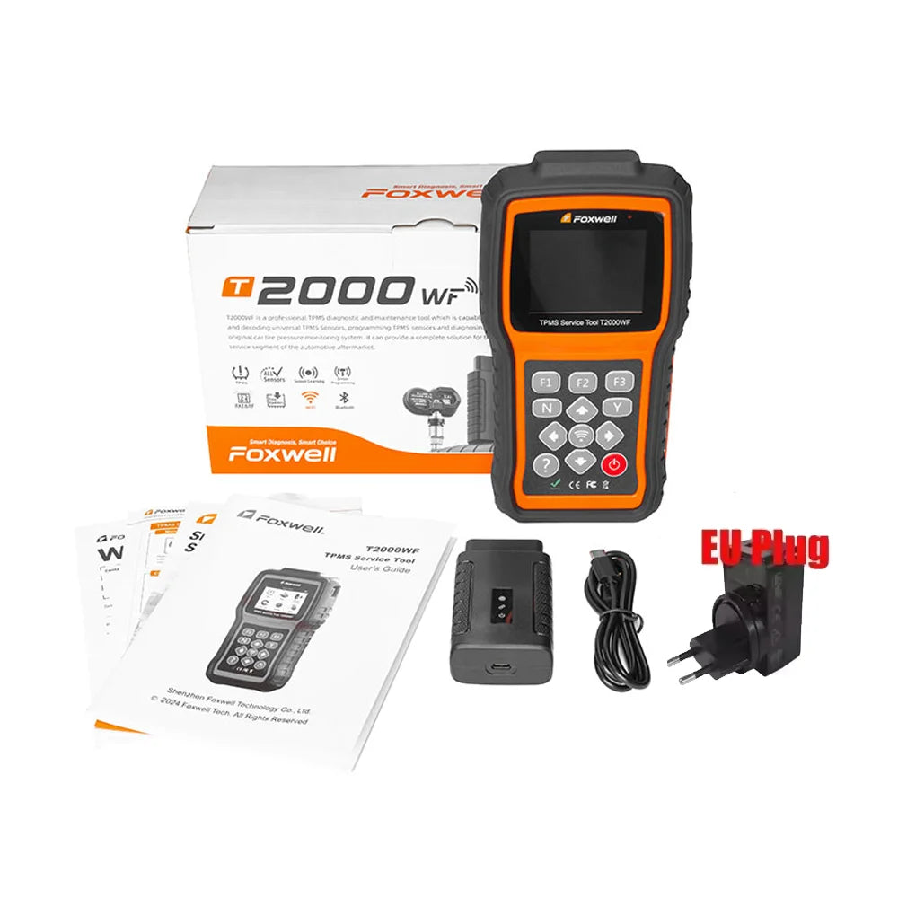 FOXWELL T2000 WF TPMS Diagnostic Tool for Car Tire Pressure Monitor System Programming Diagnosis Sensors Program PK T2000 pro