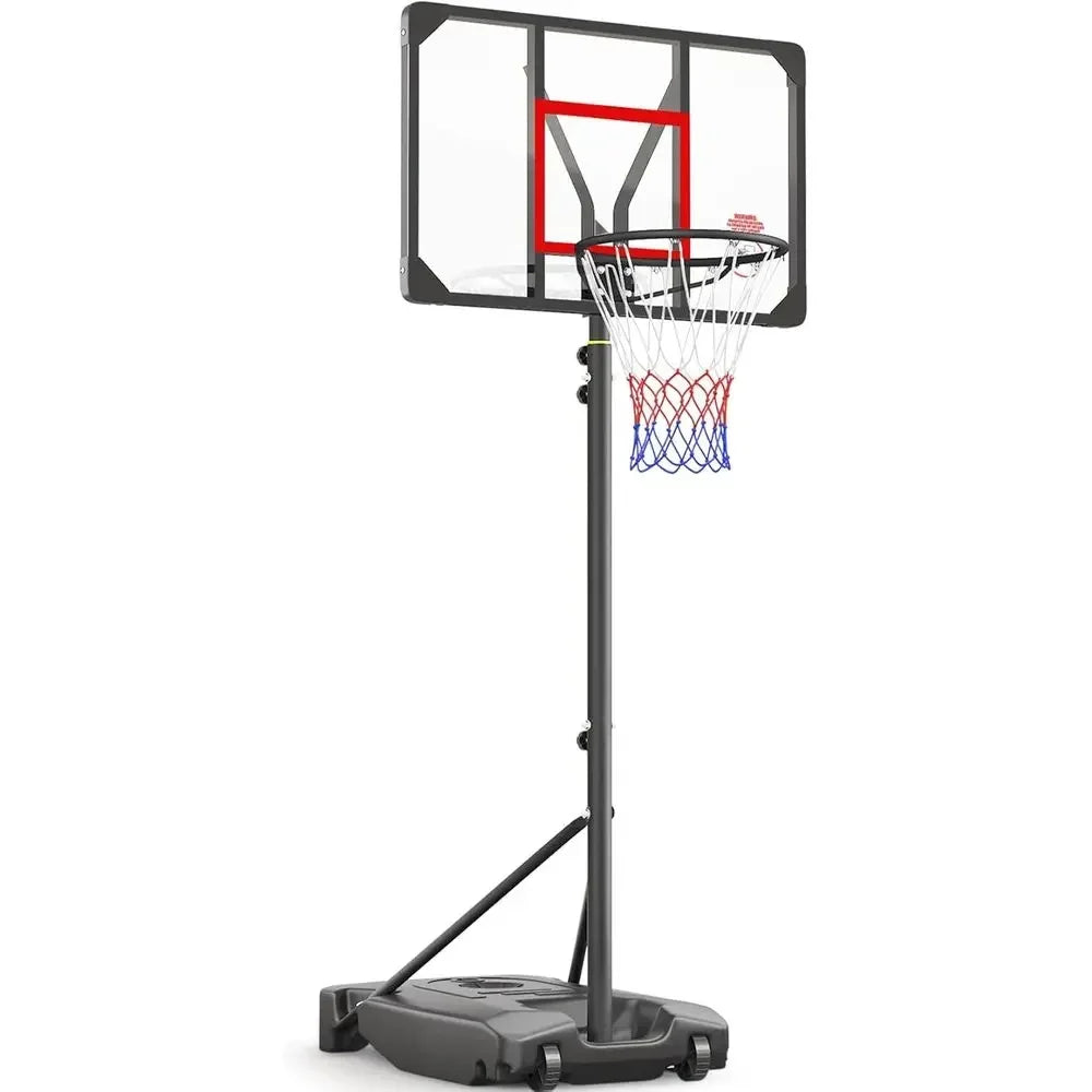 Adjustable Height Portable Basketball Hoop for Kids, Teens, and Youth - Suitable for Outdoor, Backyard, Driveway, Indoor Play wi