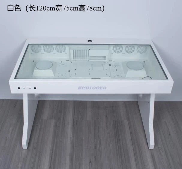 Computer Chassis Integrated Table, Two Hosts Can Be Installed for Two People, Cool Large Chassis Table,