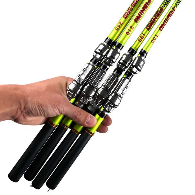 Mini Portable Rock Fishing Rod Short Section Cross-Border Exclusive Multi-Specification High Toughness 1.5-2.4m for Angling