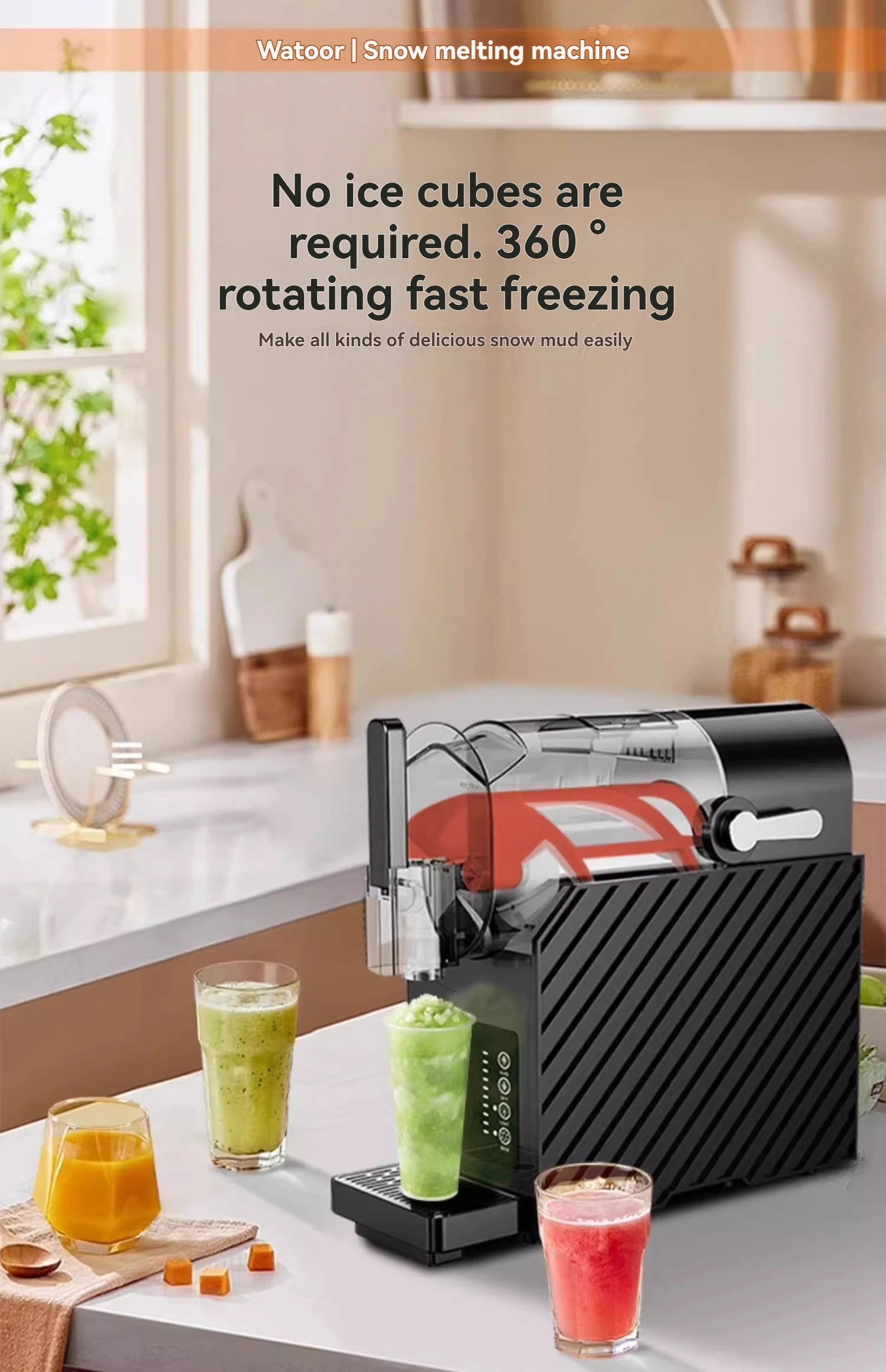 Snow Melting Machine Small Household Cold Drink Slush Machine Milkshake Commercial Stall Ice Sand Snow Cold Drink Machine