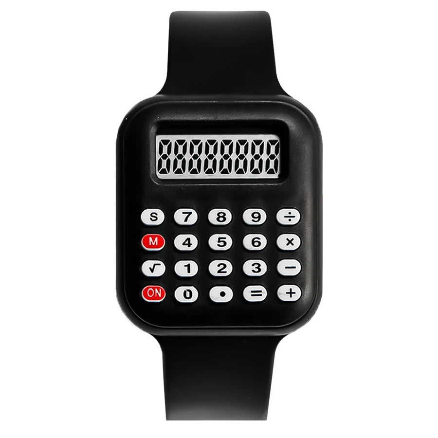 Creative Calculator Watch Cartoon LED Digital Kids Watch Fashion Sports Electronic Watch for Boys Girls Kids Student Gift Clock