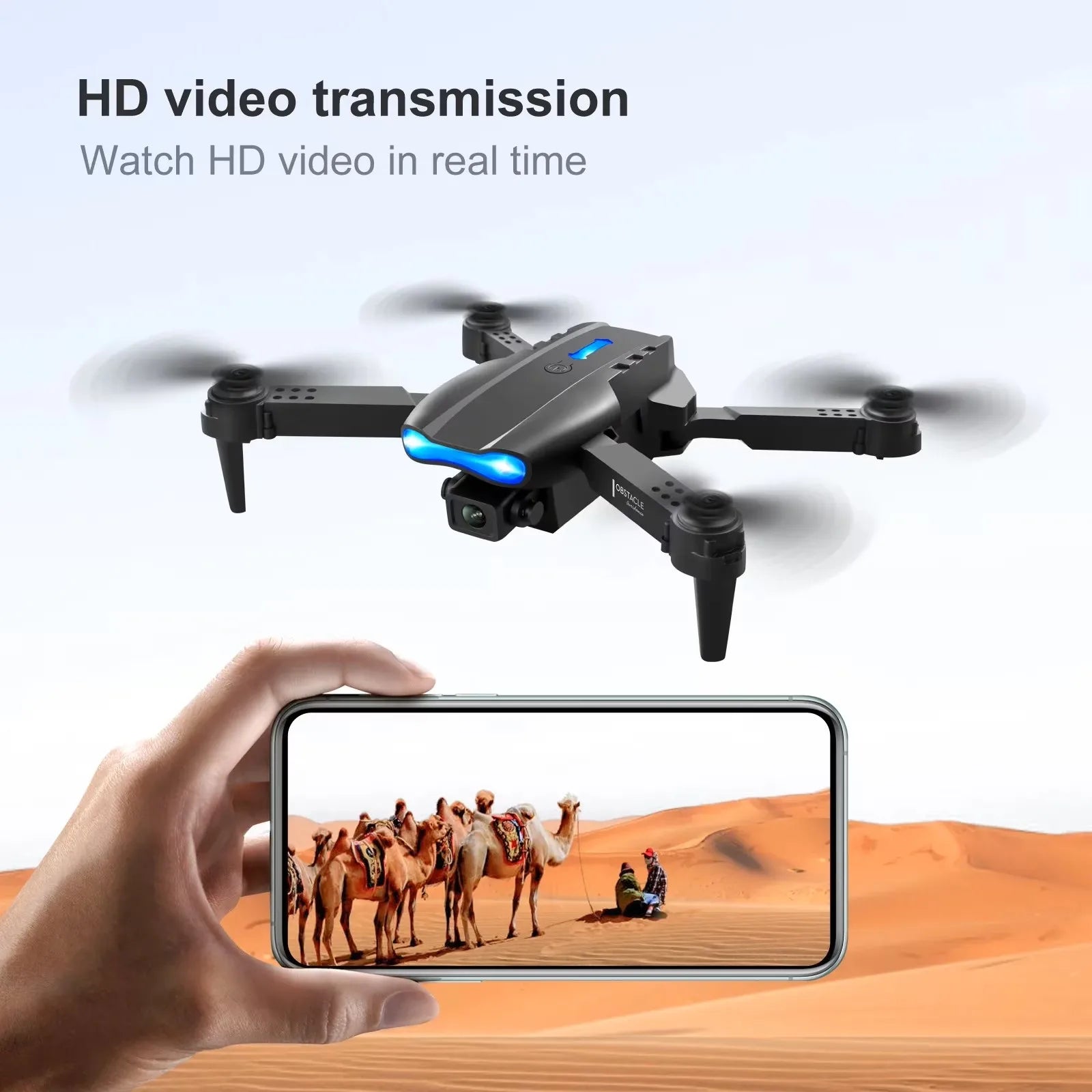 The 2026 Upgraded E88PRO MAX Foldable Drone Features Dual Cameras, Extra Batteries, an 8K Screen for Remote Control, and One-click Return-to-home Functionality. Suitable for Beginners, It's an Ideal Independence Day or Holida