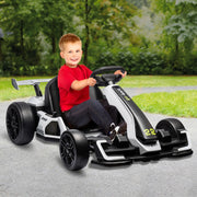 24V Electric Drift Go Kart 300W Ride On Racer For Kids 6-12, Adjustable Seat, EVA Tires, 4 Speed Sport Drift Modes, LED Lights