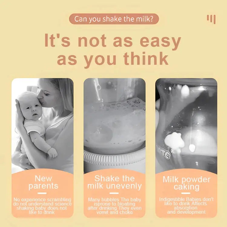 Mix up your baby’s milk on the go with this portable USB rechargeable baby bottle shaker—fast, convenient, and mess-free feeding!