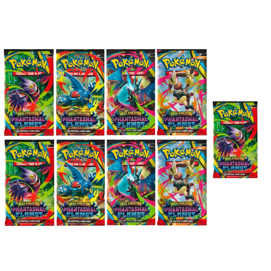 Pokemon TCG Mega Evolution Phantasmal Flames Trading Card Gengar Heracross Lopunny Charizard X Anime Collectible Collection Gift