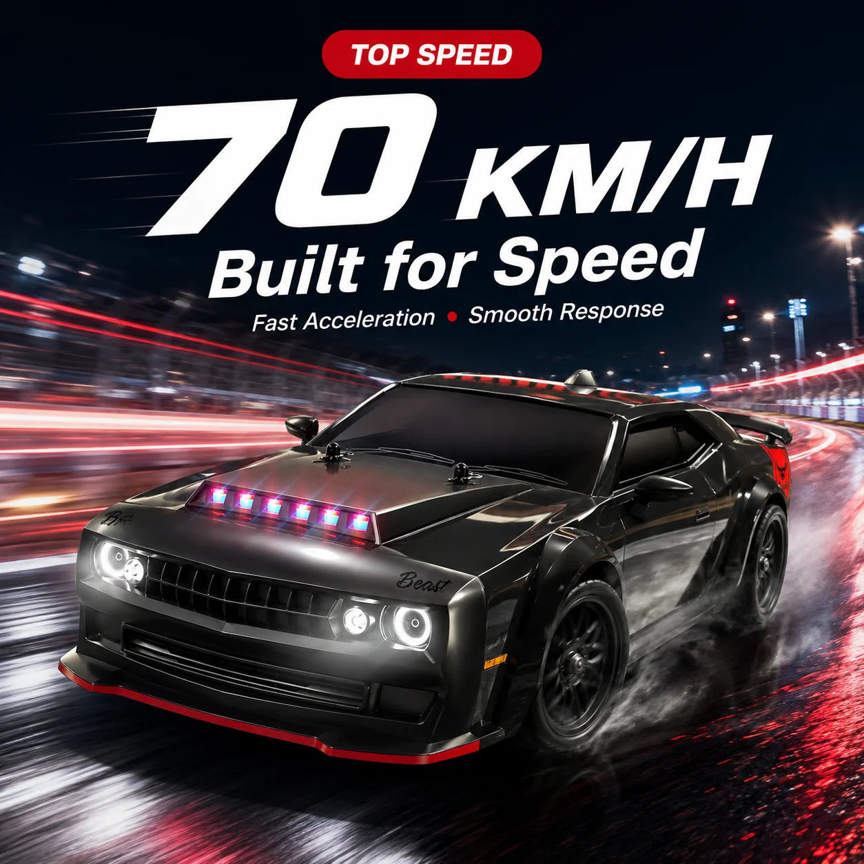 ZNLYRION 70KM/H RC Toy SG216MAX PRO 4WD RC Drift Car 1:16 Scale  2.4G Remote Control Brushless Racing Car With LED Lights for Adults