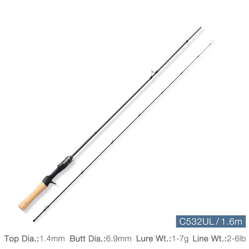 TSURINOYA DRAGON Light Game Fishing Rod 1.6m 1.8m UL Fast Action FUJI Guide Spinning Casting Carbon Rod For Trout Rochfish Bass