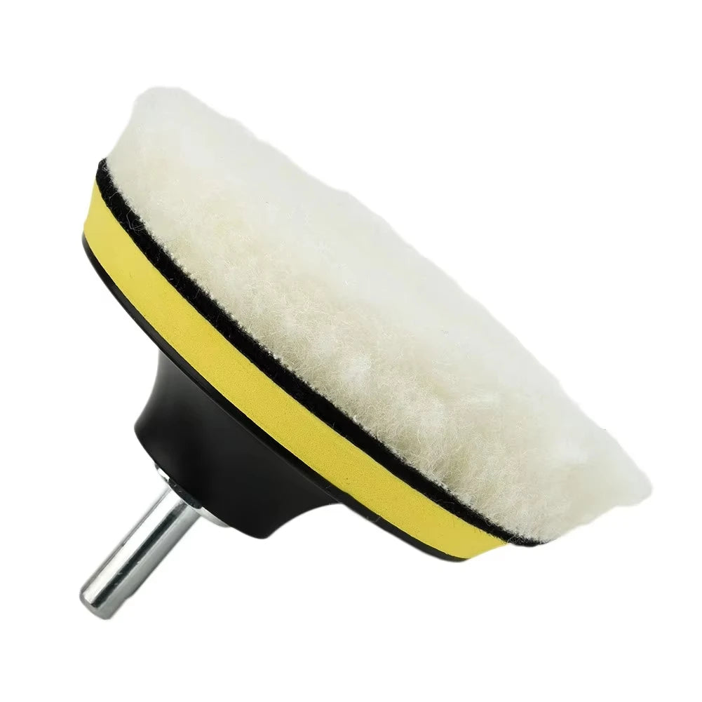 5Pcs 4 Inch Flocking Sanding Disc Hook And Loop Backing Buffing Pads Polishing Wheel For Electric Drill Polisher