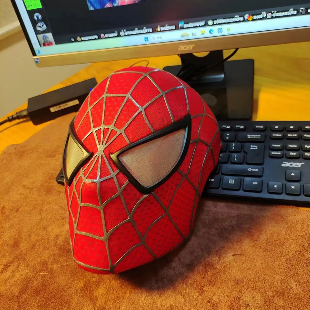 Superhero Cosplay Helmet Hard Shell Magnetic Visor, 3D Screen‑Print Fabric, Realistic Costume Accessory, Collectible Cosplay